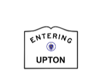 Entering UPTON Sign Sticker vinyl sticker